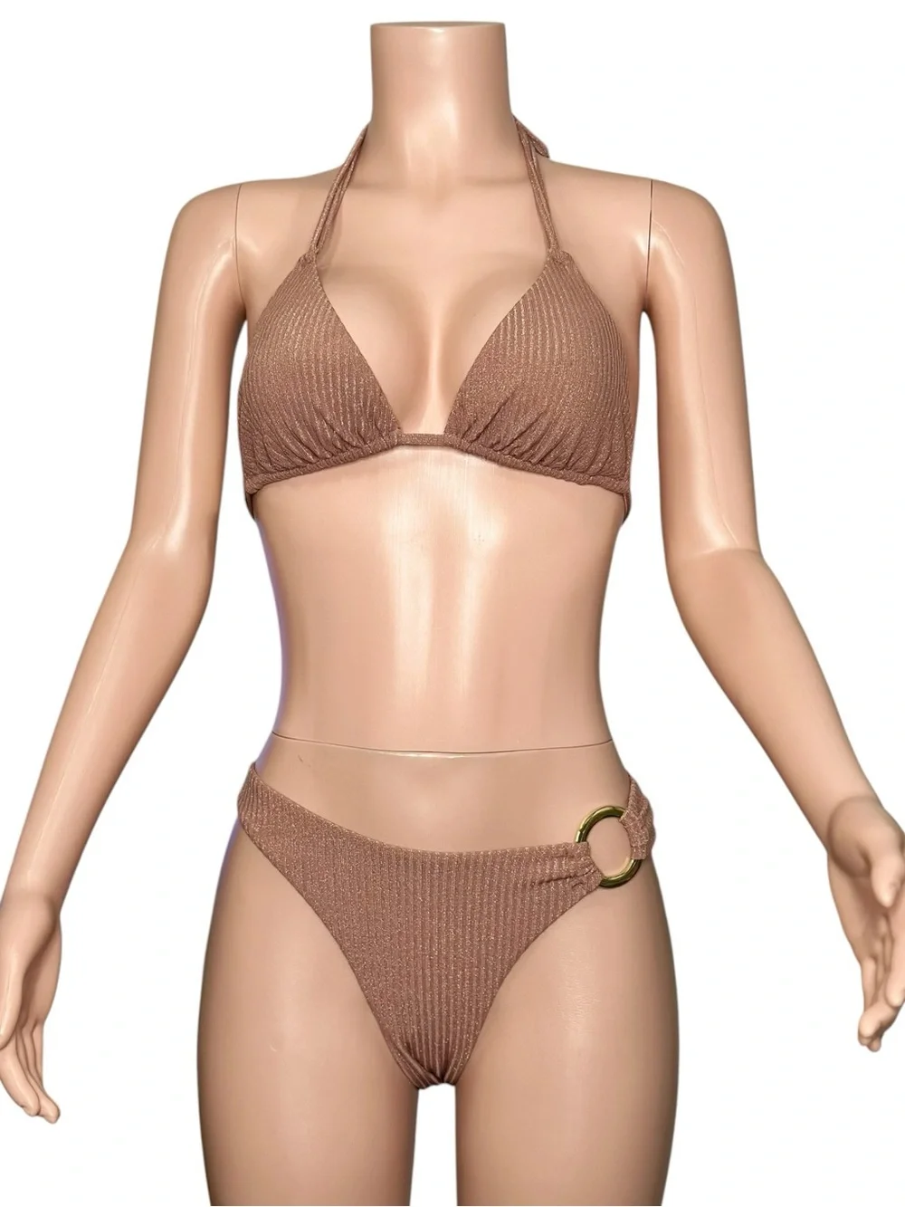 MONDAY SWIMWEAR 3PC Morocco Top (V), Hanalei Top (V) & Bronte Bottom (M) - Mauve